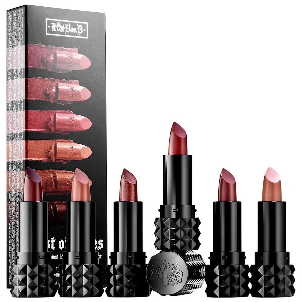 KVD BEAUTY💄‘Best of Nudes’ Studded Kiss Crème Lipstick Set ~4 Minis